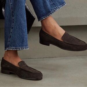 Emme Parsons Danielle Brown Suede Loafers Size 36